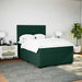 Pat box spring cu saltea, verde închis, 140x200 cm, catifea - WALTI WALTI