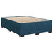 Pat box spring cu saltea, albastru, 140x200 cm, catifea - WALTI WALTI
