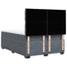 Pat box spring cu saltea, gri închis, 140x200 cm, catifea - WALTI WALTI
