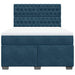 Pat box spring cu saltea, albastru, 140x200 cm, catifea - WALTI WALTI