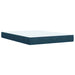 Pat box spring cu saltea, albastru, 140x200 cm, catifea - WALTI WALTI