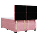 Pat box spring cu saltea, roz, 140x200 cm, catifea - WALTI WALTI
