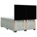 Pat box spring cu saltea, gri deschis, 140x200 cm, catifea - WALTI WALTI