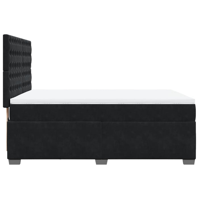Pat box spring cu saltea, negru, 140x200 cm, catifea - WALTI WALTI