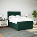 Pat box spring cu saltea, verde închis, 140x200 cm, catifea - WALTI WALTI