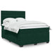 Pat box spring cu saltea, verde închis, 140x200 cm, catifea - WALTI WALTI