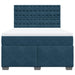 Pat box spring cu saltea, albastru, 140x200 cm, catifea - WALTI WALTI