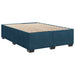 Pat box spring cu saltea, albastru, 140x200 cm, catifea - WALTI WALTI