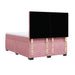 Pat box spring cu saltea, roz, 140x200 cm, catifea - WALTI WALTI