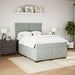 Pat box spring cu saltea, gri deschis, 160x200 cm, catifea - WALTI WALTI