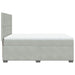 Pat box spring cu saltea, gri deschis, 160x200 cm, catifea - WALTI WALTI