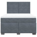 Pat box spring cu saltea, gri închis, 160x200 cm, catifea - WALTI WALTI