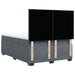 Pat box spring cu saltea, gri închis, 160x200 cm, catifea - WALTI WALTI