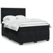 Pat box spring cu saltea, negru, 160x200 cm, catifea - WALTI WALTI