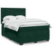 Pat box spring cu saltea, verde închis, 160x200 cm, catifea - WALTI WALTI