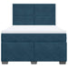 Pat box spring cu saltea, albastru, 160x200 cm, catifea - WALTI WALTI
