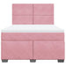 Pat box spring cu saltea, roz, 160x200 cm, catifea - WALTI WALTI