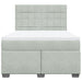 Pat box spring cu saltea, gri deschis, 160x200 cm, catifea - WALTI WALTI