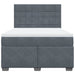 Pat box spring cu saltea, gri închis, 160x200 cm, catifea - WALTI WALTI