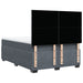 Pat box spring cu saltea, gri închis, 160x200 cm, catifea - WALTI WALTI