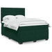 Pat box spring cu saltea, verde închis, 160x200 cm, catifea - WALTI WALTI