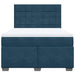 Pat box spring cu saltea, albastru, 160x200 cm, catifea - WALTI WALTI