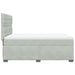 Pat box spring cu saltea, gri deschis, 160x200 cm, catifea - WALTI WALTI