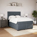 Pat box spring cu saltea, gri închis, 160x200 cm, catifea - WALTI WALTI