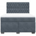Pat box spring cu saltea, gri închis, 160x200 cm, catifea - WALTI WALTI