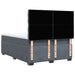 Pat box spring cu saltea, gri închis, 160x200 cm, catifea - WALTI WALTI