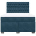 Pat box spring cu saltea, albastru, 160x200 cm, catifea - WALTI WALTI