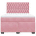 Pat box spring cu saltea, roz, 160x200 cm, catifea - WALTI WALTI