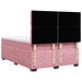 Pat box spring cu saltea, roz, 160x200 cm, catifea - WALTI WALTI