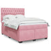 Pat box spring cu saltea, roz, 160x200 cm, catifea - WALTI WALTI