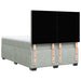 Pat box spring cu saltea, gri deschis, 160x200 cm, catifea - WALTI WALTI