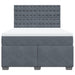 Pat box spring cu saltea, gri închis, 160x200 cm, catifea - WALTI WALTI