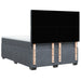 Pat box spring cu saltea, gri închis, 160x200 cm, catifea - WALTI WALTI