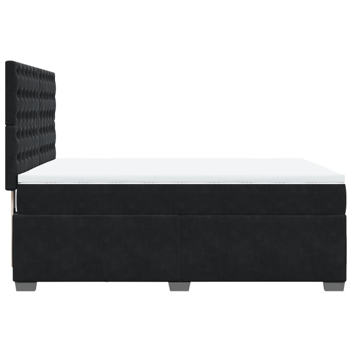 Pat box spring cu saltea, negru, 160x200 cm, catifea - WALTI WALTI