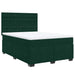 Pat box spring cu saltea, verde închis, 160x200 cm, catifea - WALTI WALTI