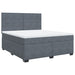 Pat box spring cu saltea, gri închis, 180x200 cm, catifea - WALTI WALTI