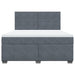 Pat box spring cu saltea, gri închis, 180x200 cm, catifea - WALTI WALTI
