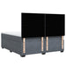 Pat box spring cu saltea, gri închis, 180x200 cm, catifea - WALTI WALTI