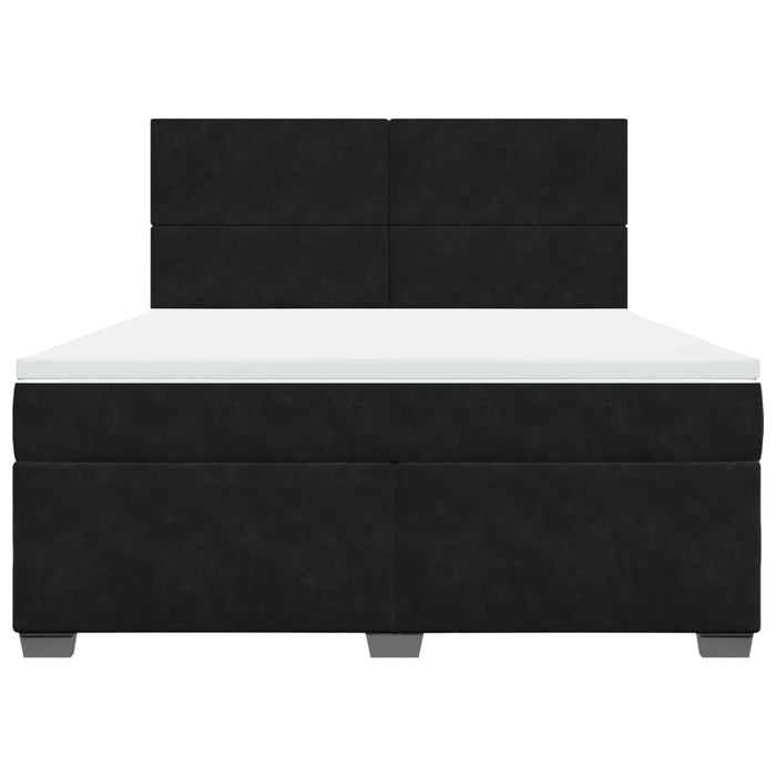 Pat box spring cu saltea, negru, 180x200 cm, catifea - WALTI WALTI