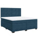 Pat box spring cu saltea, albastru, 180x200 cm, catifea - WALTI WALTI