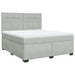 Pat box spring cu saltea, gri deschis, 180x200 cm, catifea - WALTI WALTI