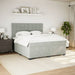 Pat box spring cu saltea, gri deschis, 180x200 cm, catifea - WALTI WALTI