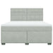 Pat box spring cu saltea, gri deschis, 180x200 cm, catifea - WALTI WALTI