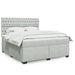 Pat box spring cu saltea, gri deschis, 180x200 cm, catifea - WALTI WALTI