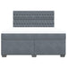 Pat box spring cu saltea, gri închis, 180x200 cm, catifea - WALTI WALTI