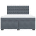 Pat box spring cu saltea, gri închis, 180x200 cm, catifea - WALTI WALTI